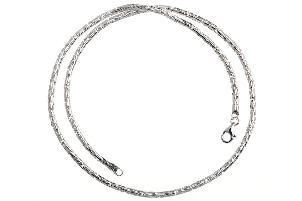 Silber, 925 Silberkettenstore wählbar Länge von 3mm Silberkette 38cm-100cm - rund Königskette,