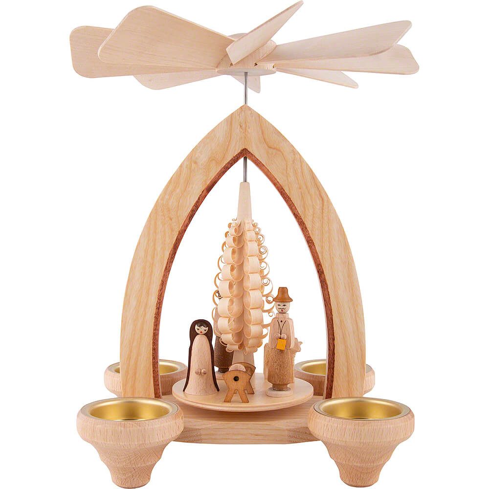 Heinz Lorenz Pyramiden Weihnachtspyramide 1-stöckige Pyramide Christi Geburt - natur (26cm) von Heinz Lorenz Pyr