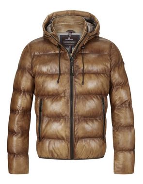 Milestone Lederjacke MSSafi mit Kapuze aus softem Lammnappa Leder