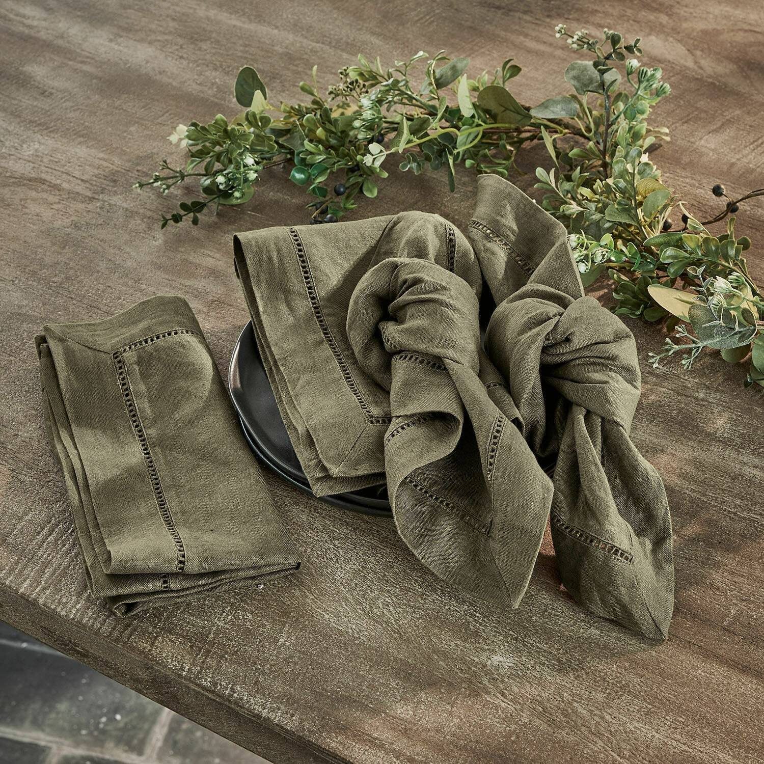 Mirabeau Stoffserviette Serviette 4er Set Covent Garden olivgrün