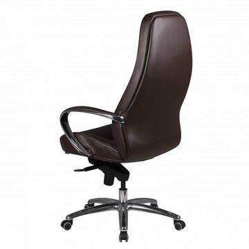 Amstyle Chefsessel SPM1.300 (Bürostuhl AUSTIN Echtleder Braun 120 kg), Schreibtischstuhl Hohe Rückenlehne mit Kopfstütze