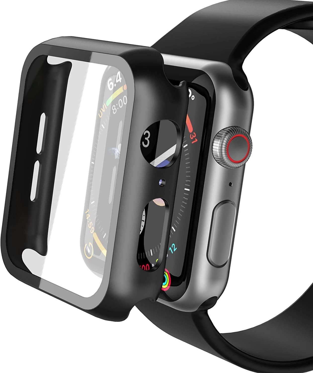 Baker Smartwatch-Hülle 2x Hülle für Apple Watch 1/2/3/4/5/6/7/8/9/SE/Ultra/Ultra2, (2 Pack) 38mm 40mm 41mm 42mm 44mm 45mm 49mm, i Watch Schutzhülle Case