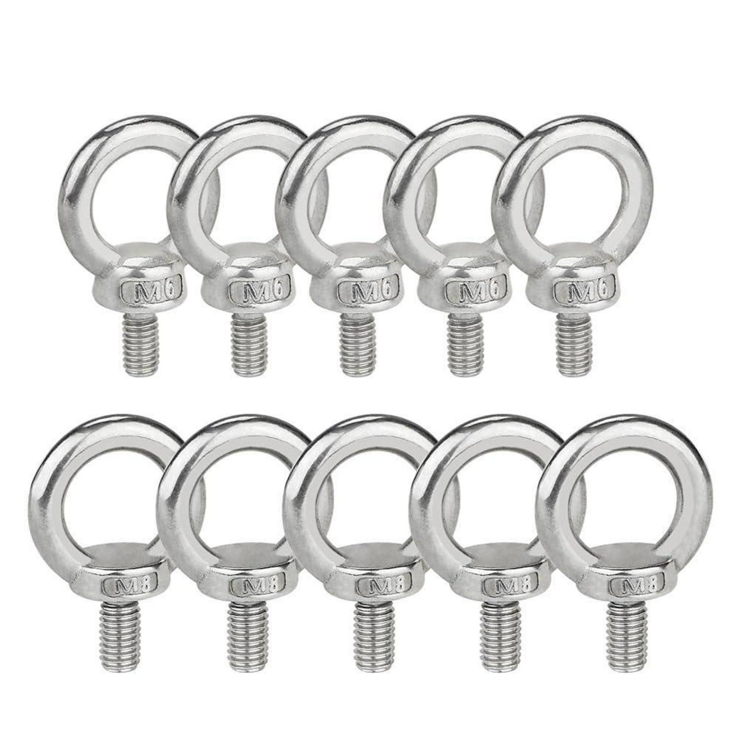LuxusKollektion Ringschrauben Ringschrauben M6/M8 Edelstahl 304 10tlg