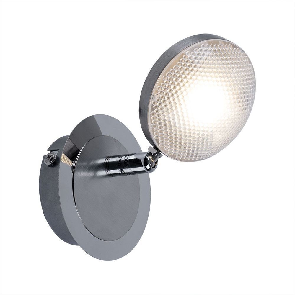 Chrom Warmweiß, Wandleuchte, fest Strahler Spot LED Zimmer LED-Leuchtmittel Beleuchtung Wand Flur verbaut, LED Wohn Lampe etc-shop Ess