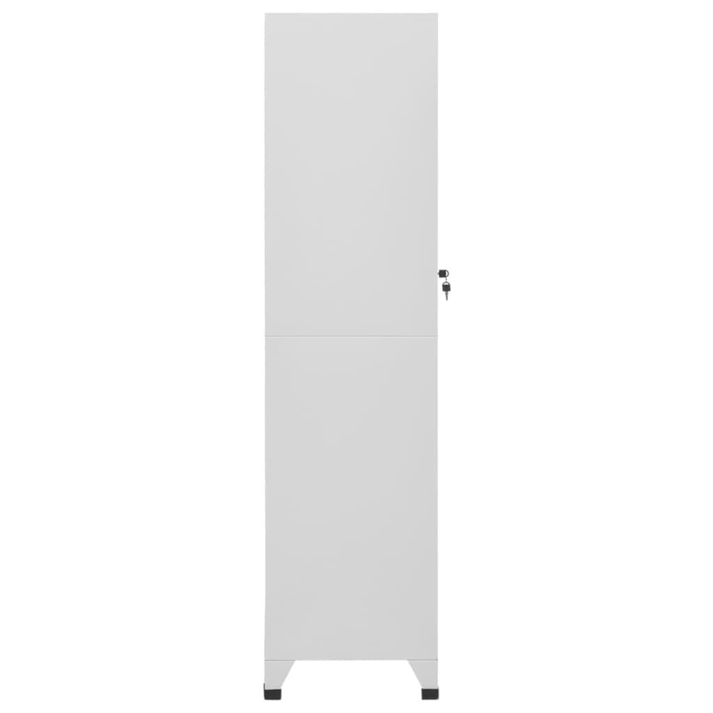 DOTMALL gefertigt,pflegeleicht,38x45x180cm Schließfachschrank Grau Fächerschrank aus Stahl