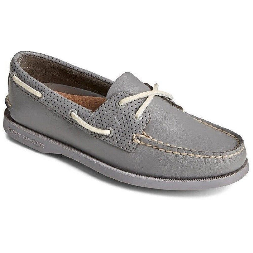 Sperry Authentic Original 2-Eye Damen Leder Halbschuhe Bootschuhe STS87112 Mokassin Komfort