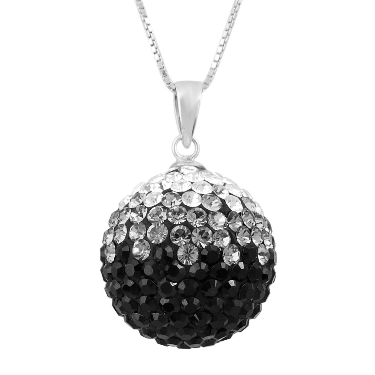 Schmuck-Elfe Kette mit Anhänger Shamballa Kugel, 925 Sterling Silber