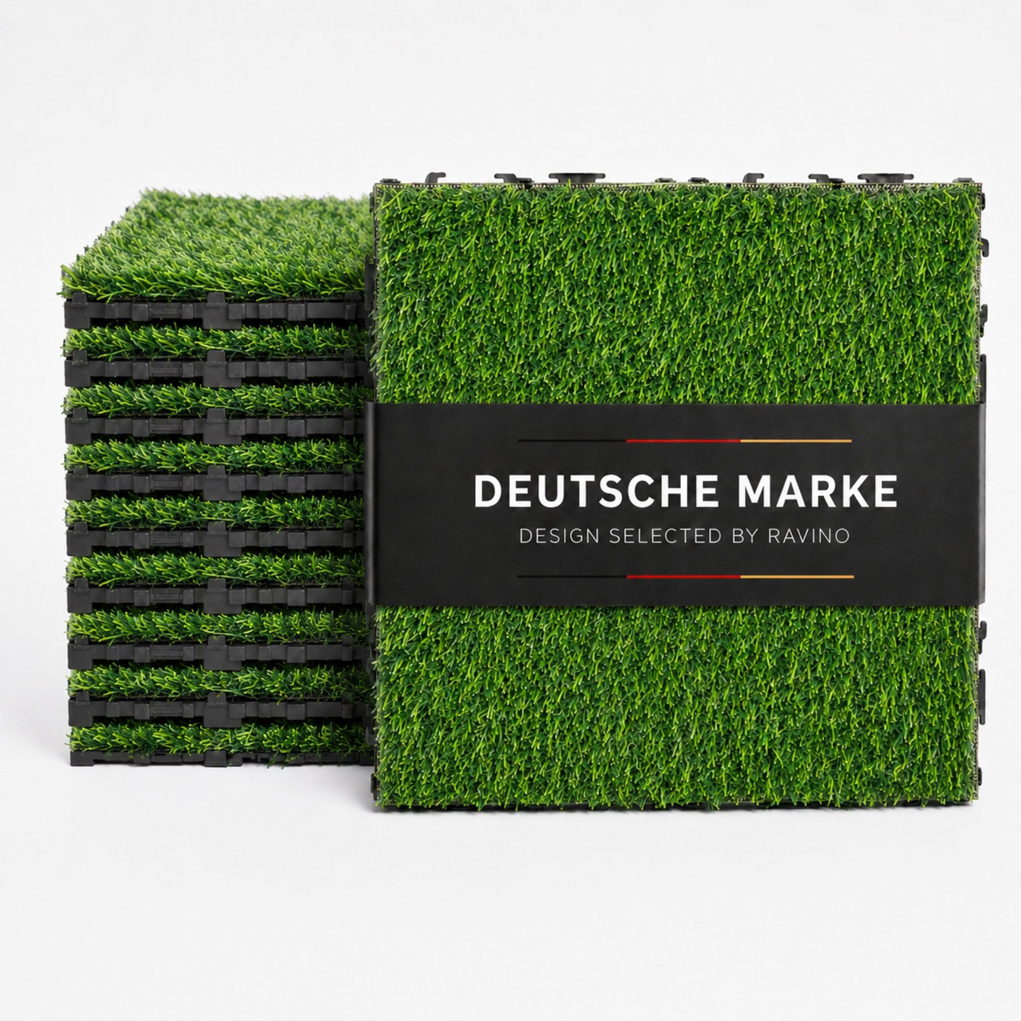 Ravino Bodenfliese, WPC 31.5x31, Gras, WPC Klickfliesen Balkon Terrasse Balkonfliesen Klicksystem