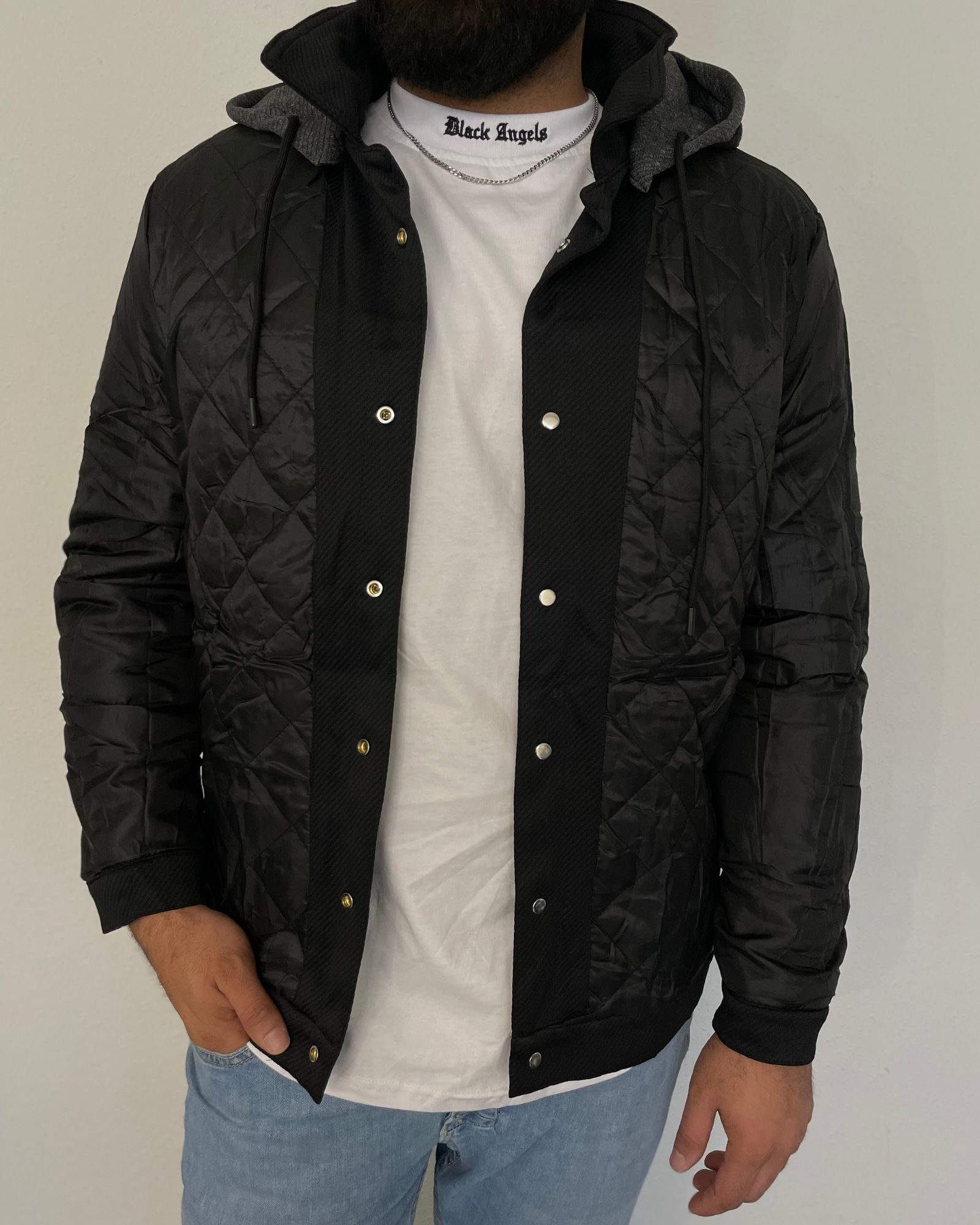 ITALY VIBES Canvasjacke ANDRÉS - Wendejacke - leichte modische Jacke - abnehmbare Kapuze