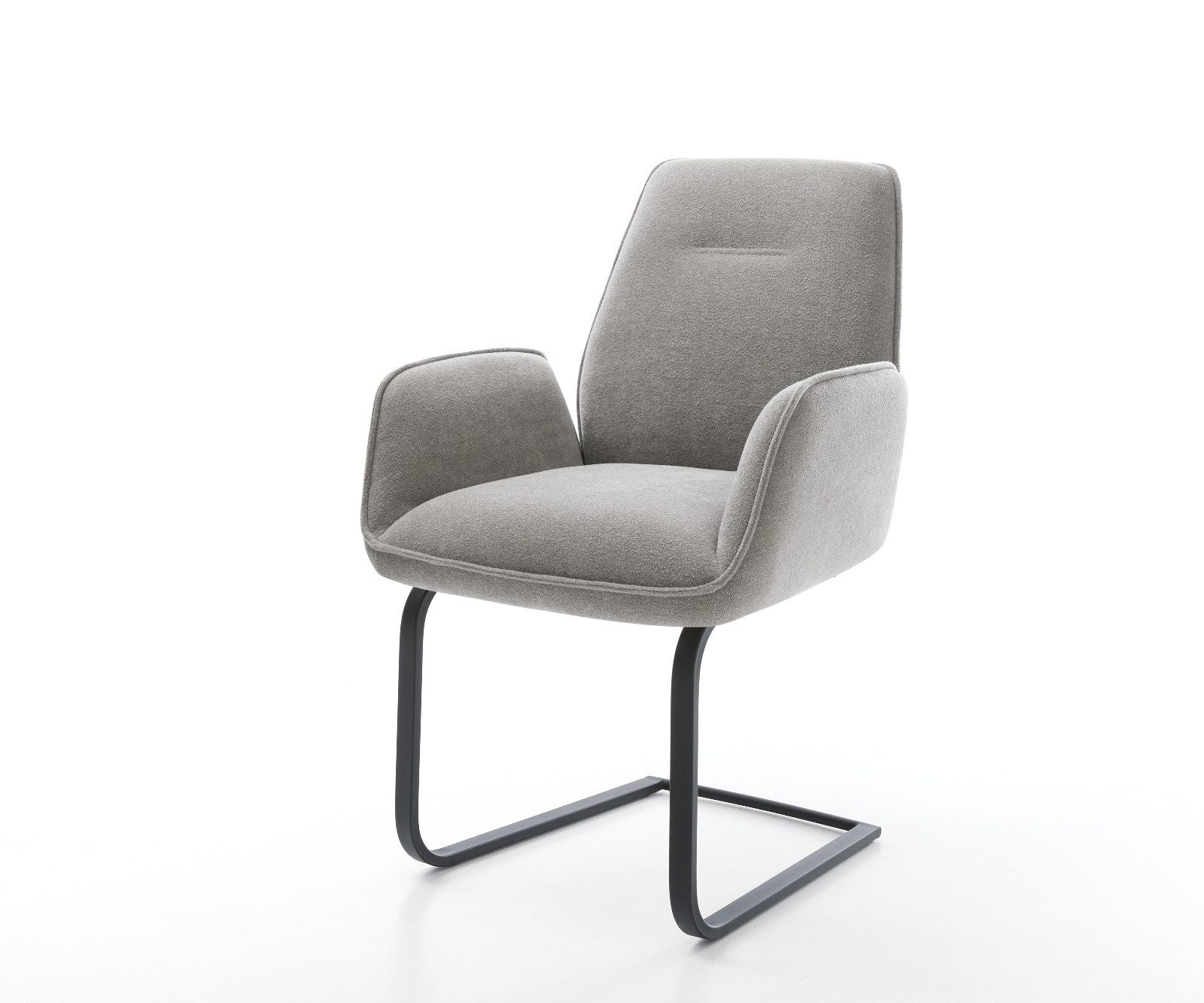 DELIFE Polsterstuhl Zoa-Flex, Freischwinger flach Schwarz günstig online kaufen