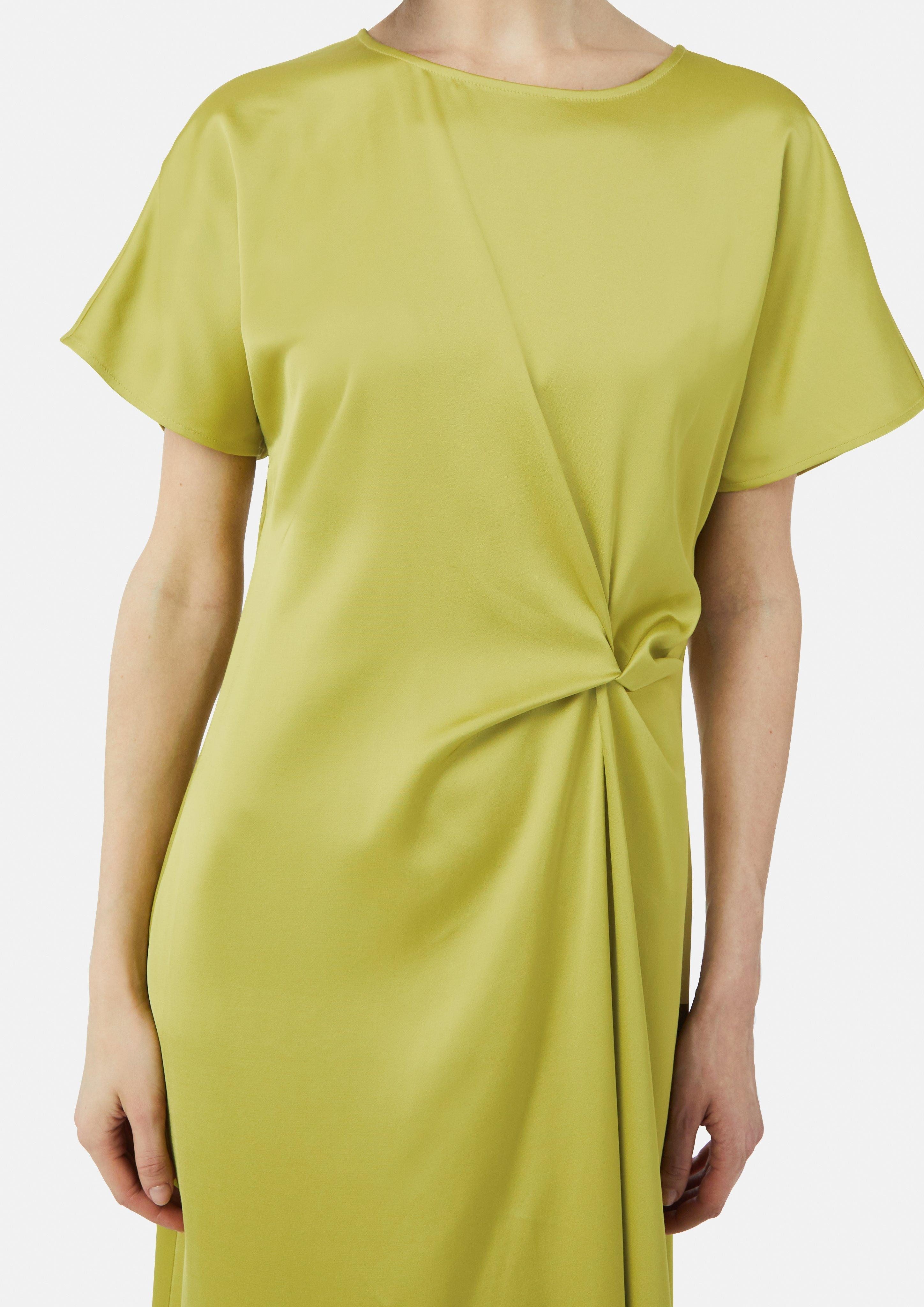Comma Maxikleid Fließendes Satinkleid mit Knotendetail günstig online kaufen