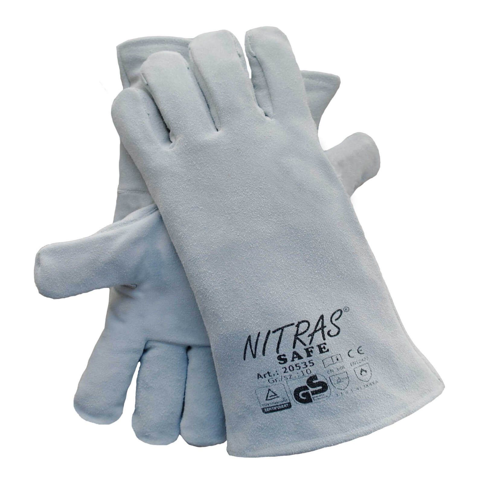 Schweisserhandschuhe Brandfestigkeit Hitzeschutzhandschuhe NITRAS Schutz Safe 20535 - und Nitras