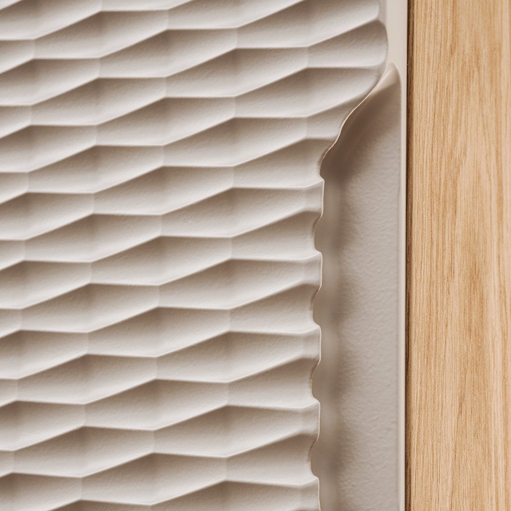 Lomadox Hochschrank OLUO-56-BEIGE Badschrank, 1-türig, Eiche mit beige, 3D- günstig online kaufen