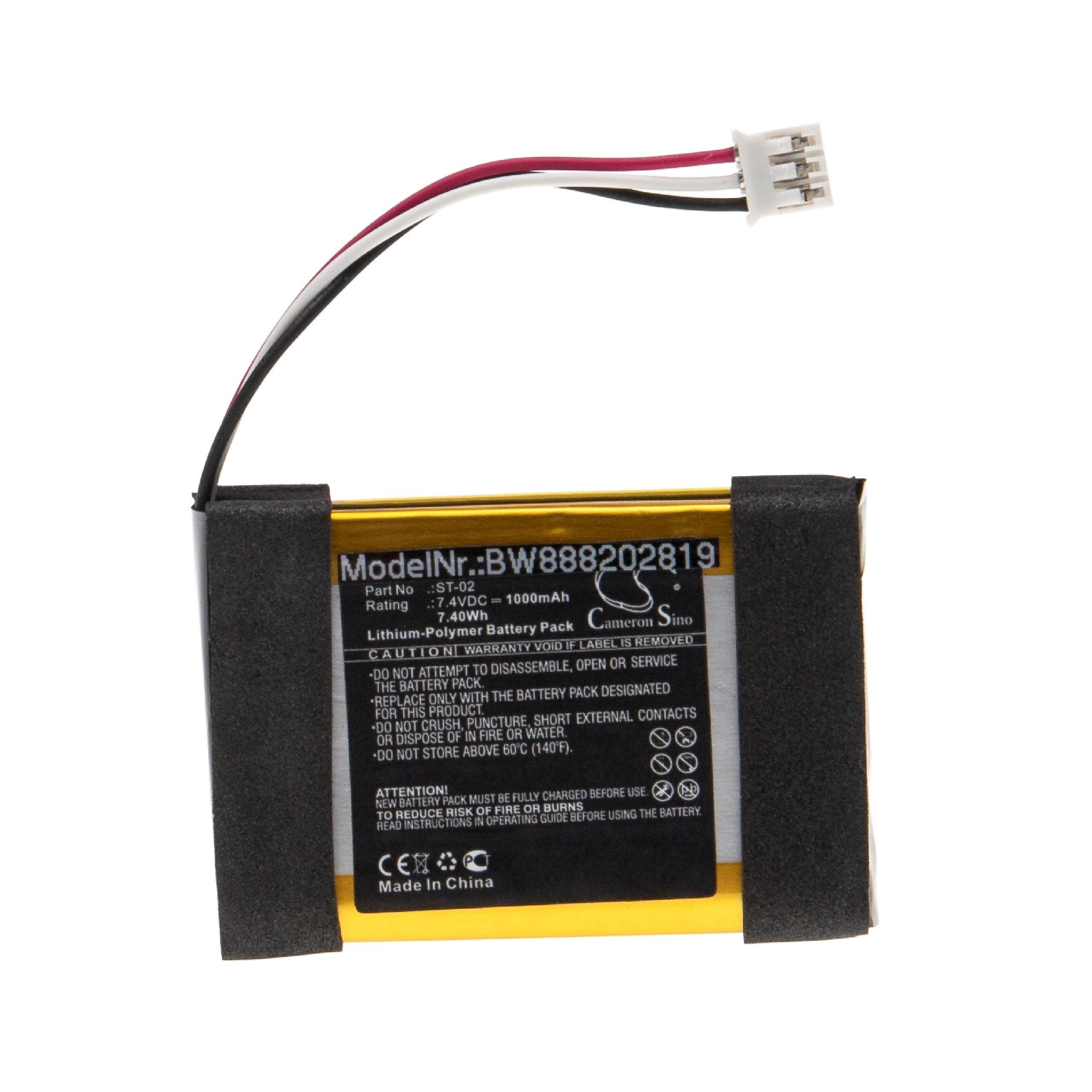 passend für Sony SRS-X11 Lautsprecher (1000 mAh, 7,4 V, Li-Polymer) Akku