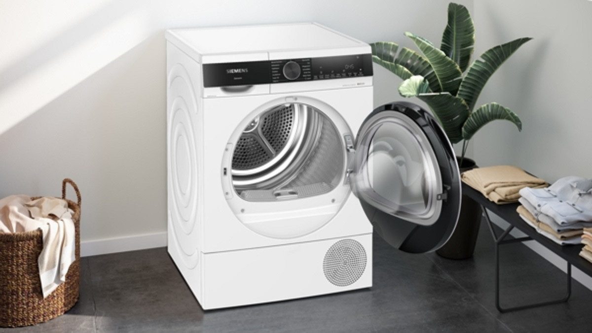 SIEMENS Wärmepumpentrockner iQ500 WQ35G2DG0, Halbe Beladung, Selbstreinigung