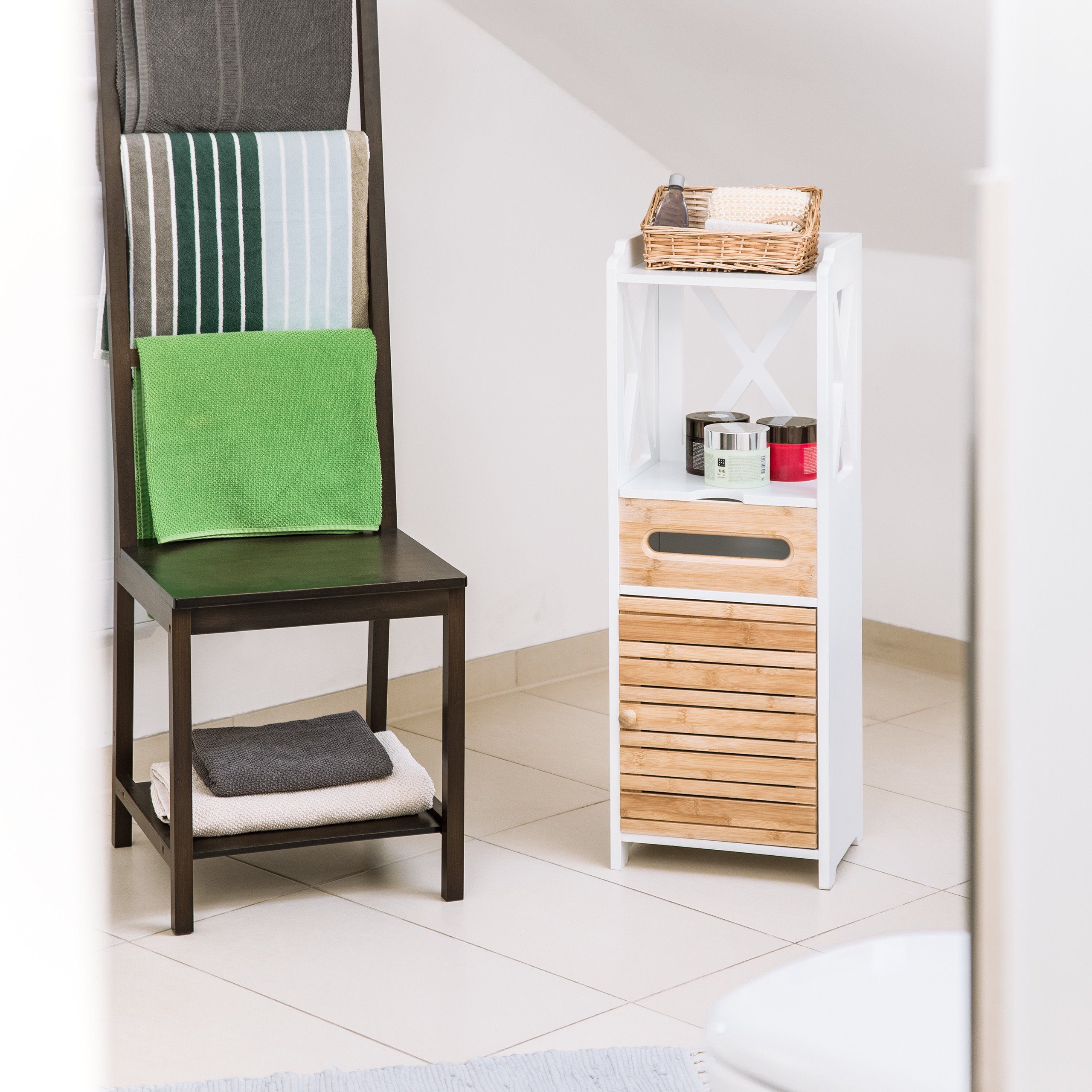 relaxdays Beistellschrank klein mit 5 Ablage günstig online kaufen