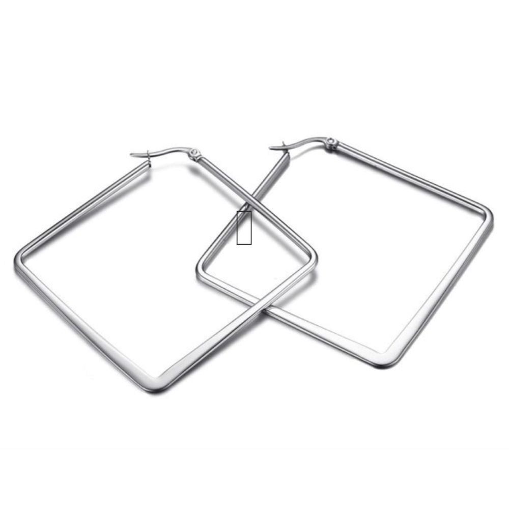 Kingka Paar Creolen Square Hoop Creolen viereckige Creolen Ohrringe Edelsta günstig online kaufen