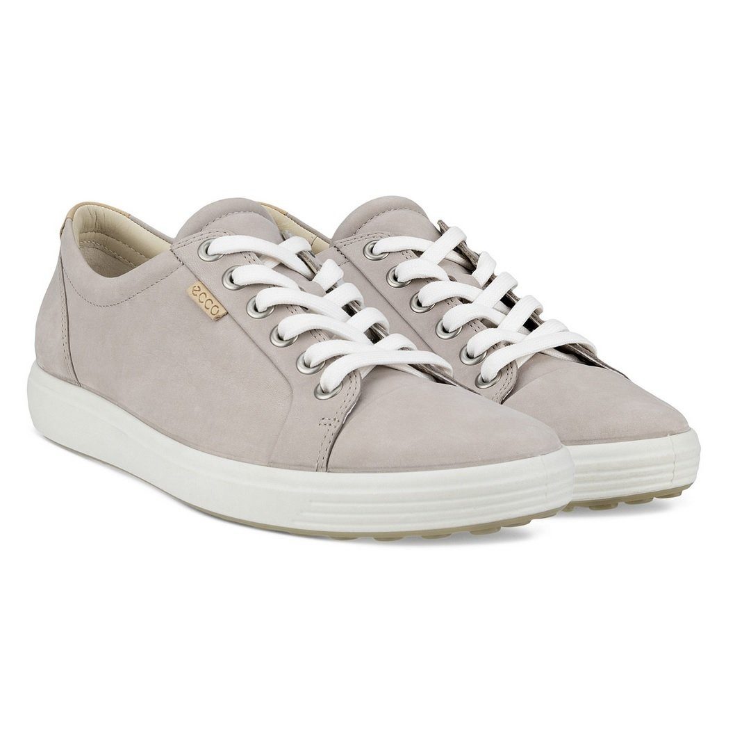 Ecco Soft 7 (Nubukleder) grau/rosa Damen Sneaker günstig online kaufen