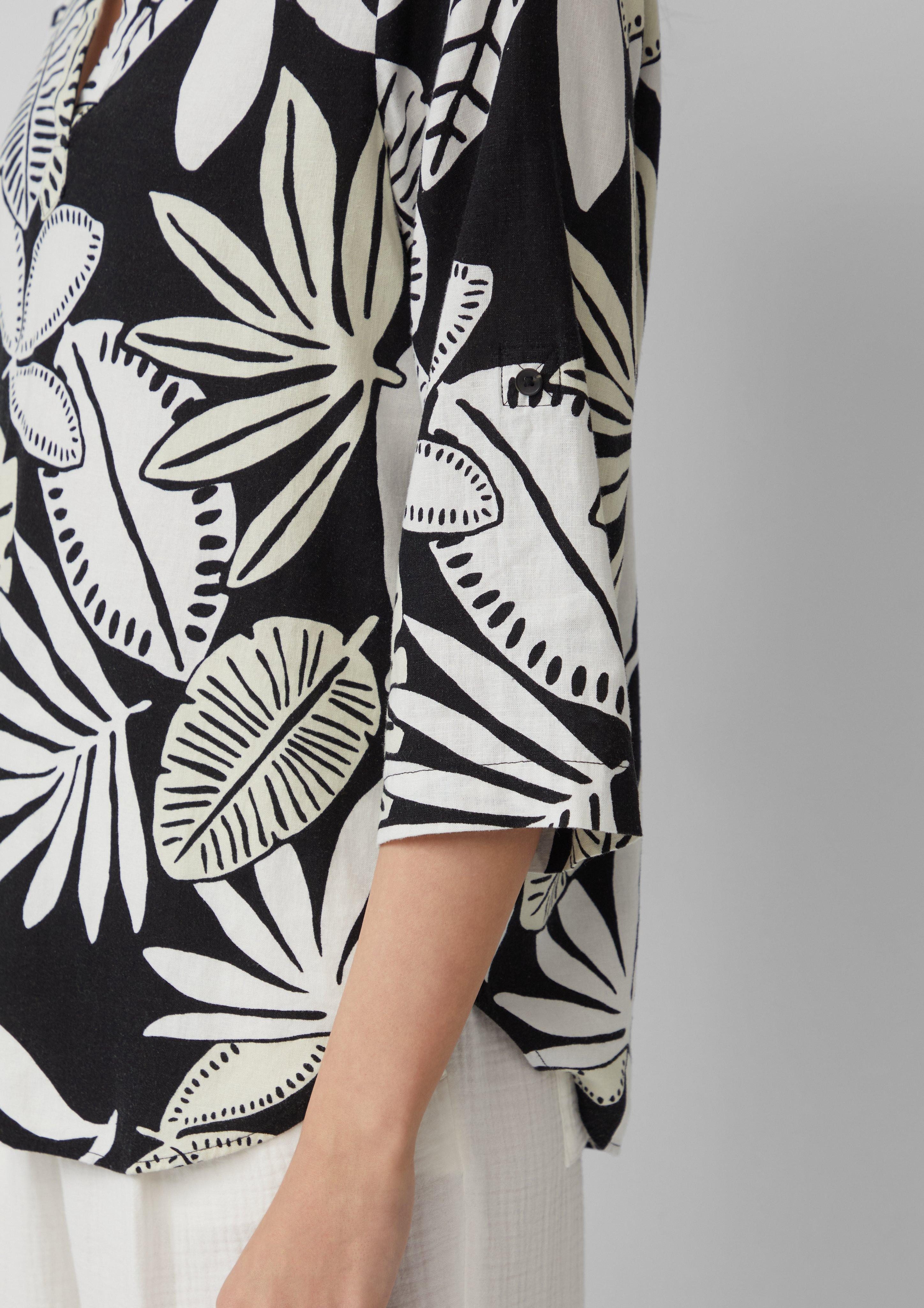 s.Oliver Langarmbluse Bluse aus Leinenmix mit günstig online kaufen