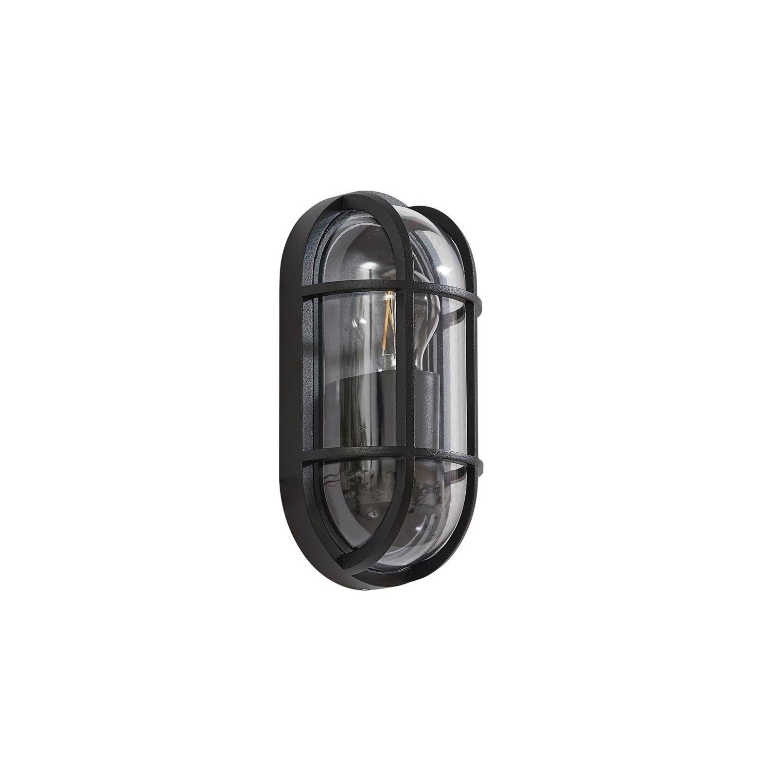 Lucande Außen-Wandleuchte Serine, Metall, Schwarz IP65, 1 x 15 W LED