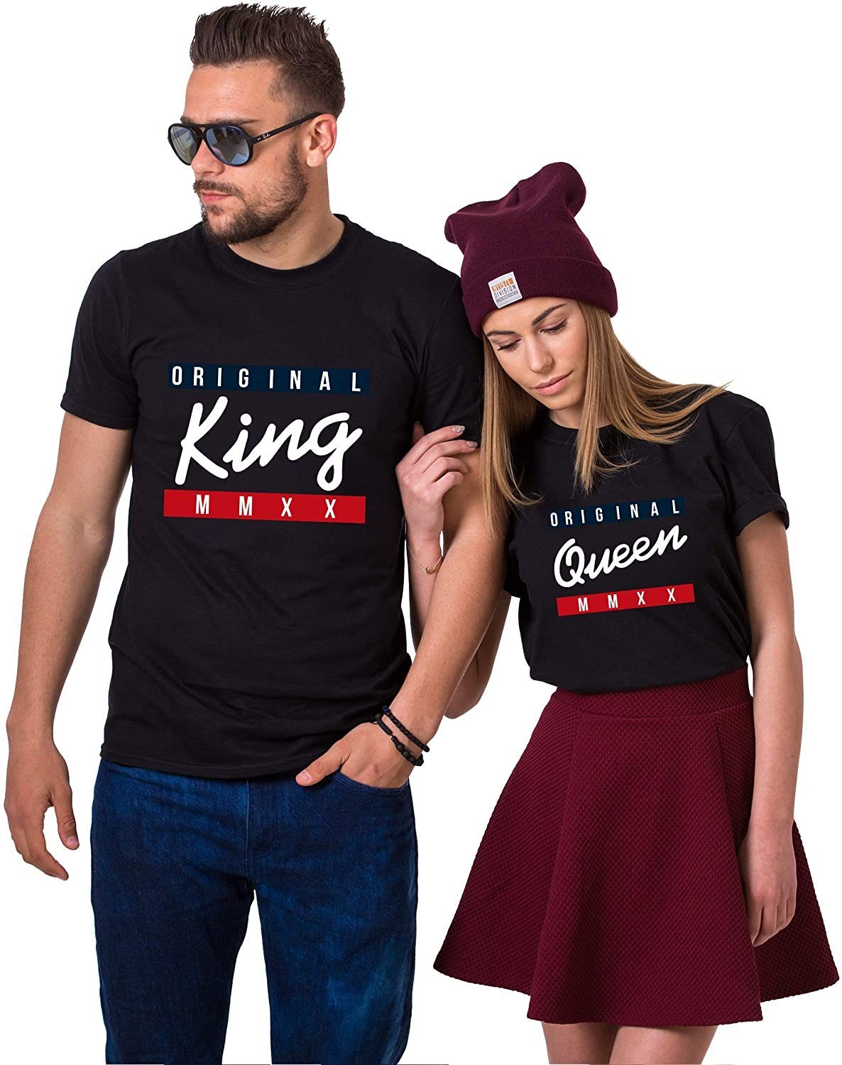 Couples Shop Print-Shirt »King & Queen T-Shirt für Paare« mit modischem  Print, im Partner Look online kaufen | OTTO