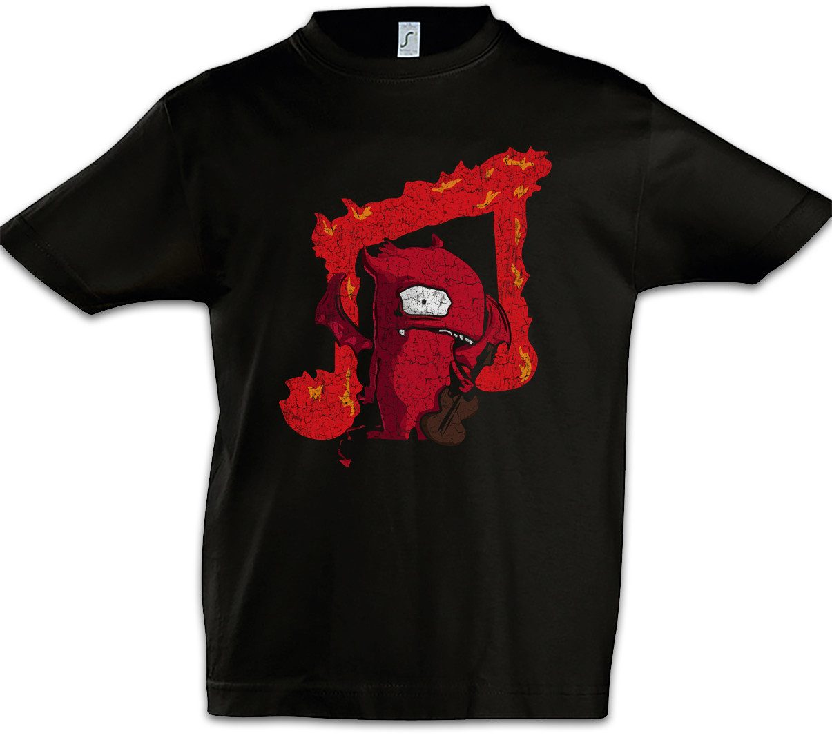 Print-Shirt Music Devil Kinder T-ShirtGuitar Rock Metal Player Gitarre Gittarist
