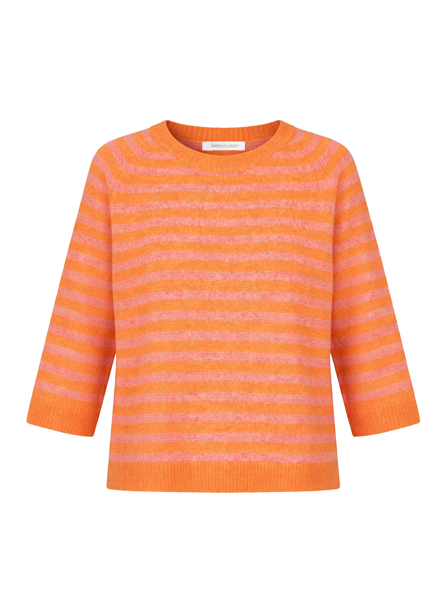 Strickpullover Gestreiftes Strickoberteil für Damen
