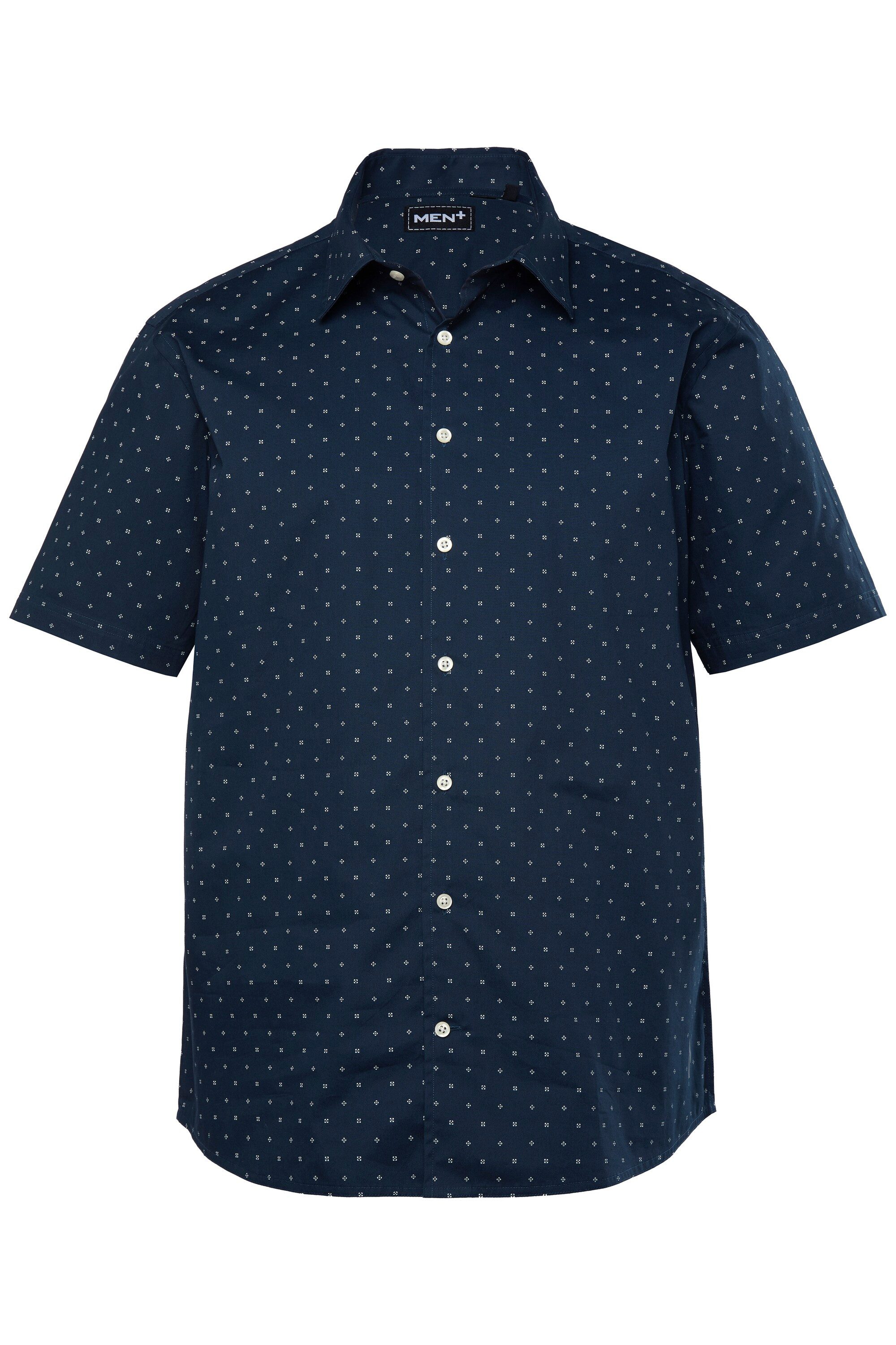 Men Plus Kurzarmhemd Hemd Halbarm Alloverprint Kentkragen Comfort Fit günstig online kaufen