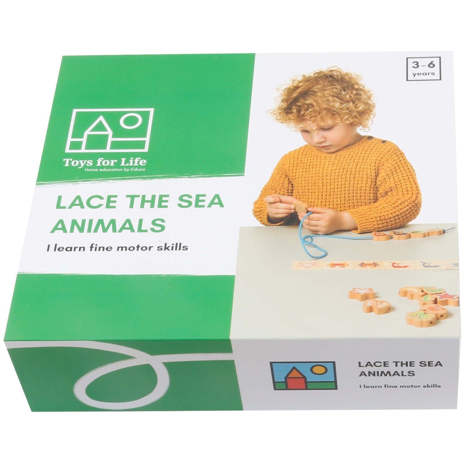 EDUPLAY Lernspielzeug animals Lace the sea