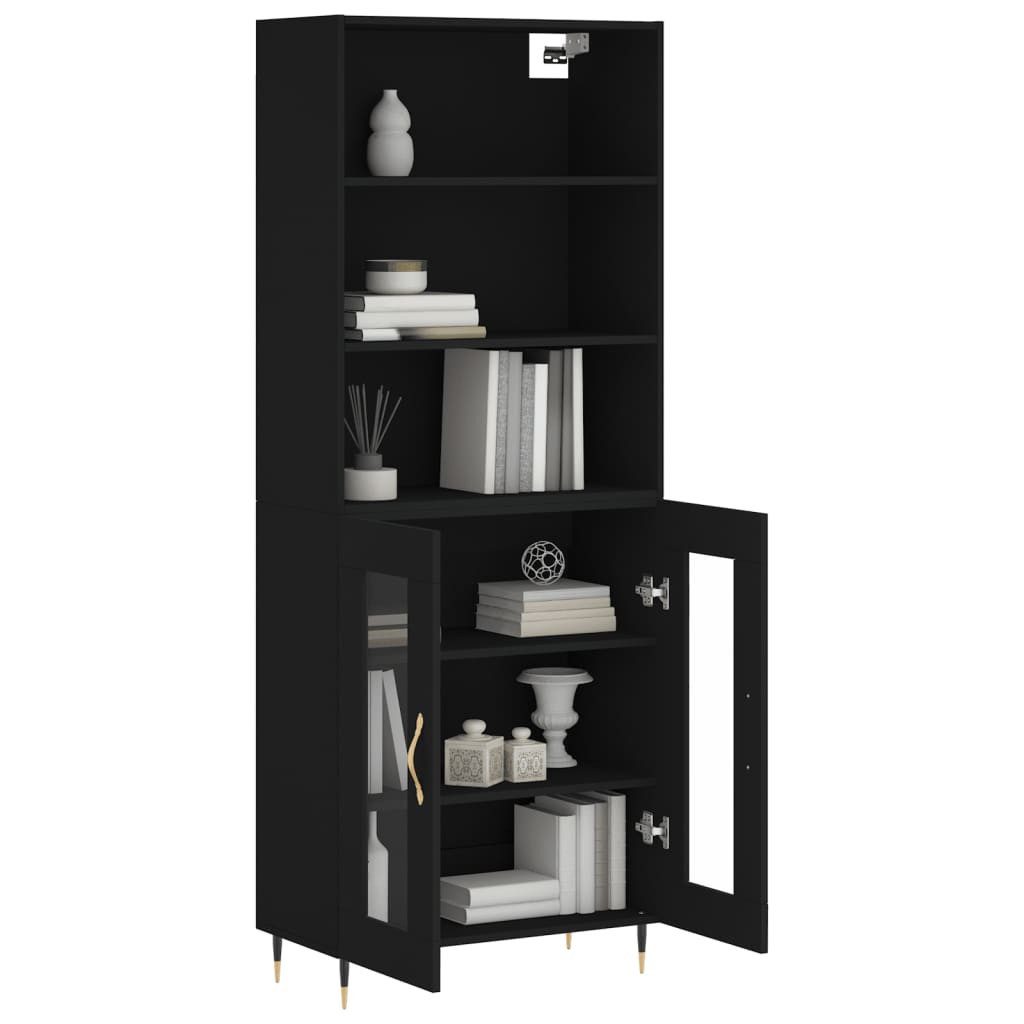 vidaXL Highboard Highboard Schwarz 69,5x34x180 cm günstig online kaufen