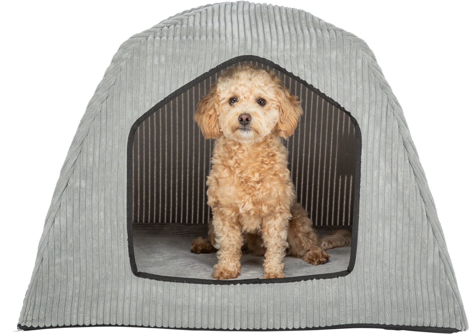 TRIXIE Tierhöhle Orthopädische Hundehöhle Jonna - hellgrau - 75 × 55 × 55 cm