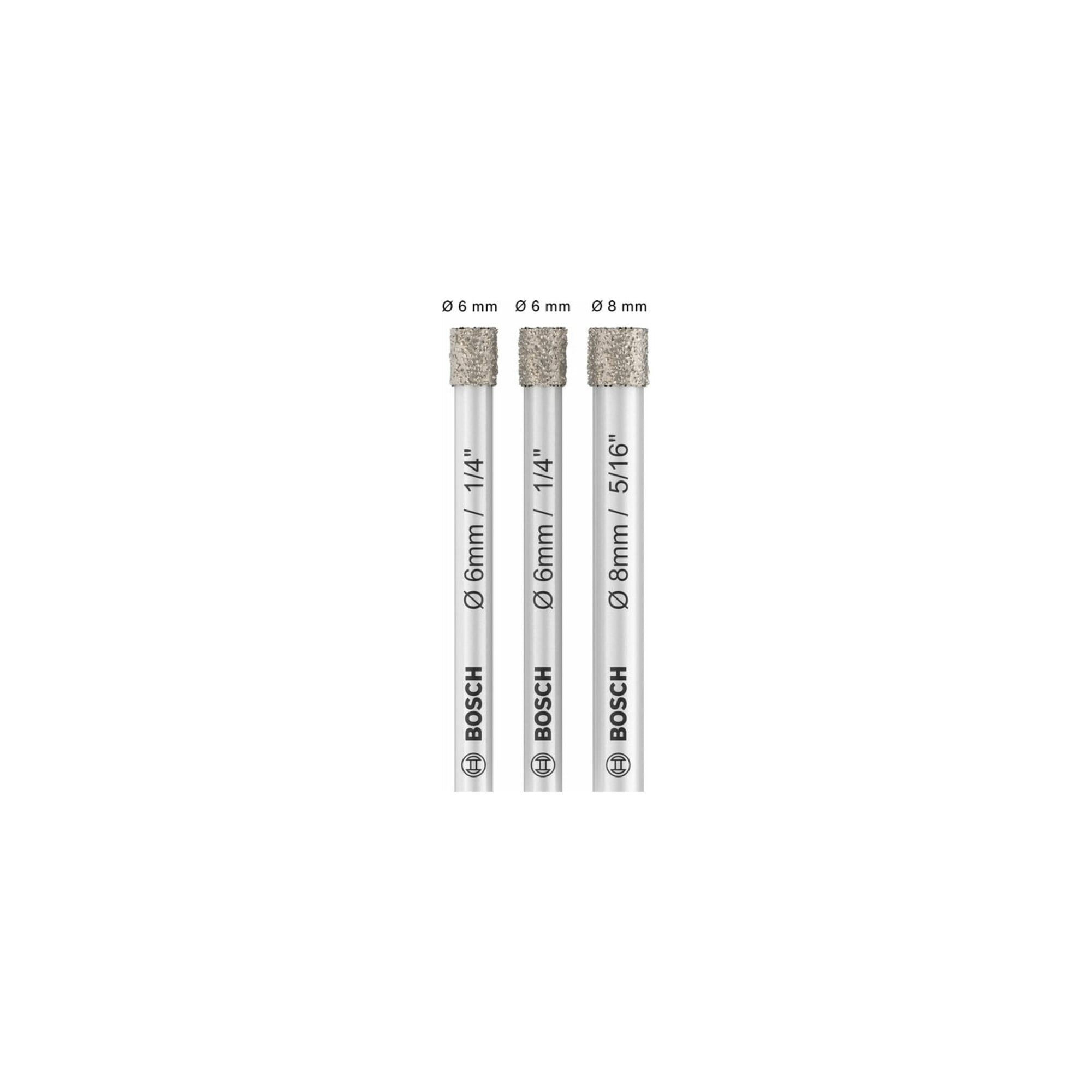Bosch Professional Ratschenringschlüssel Bosch Diamantbohrer-Set Expert for Ceramic (6, 6, 8 mm)