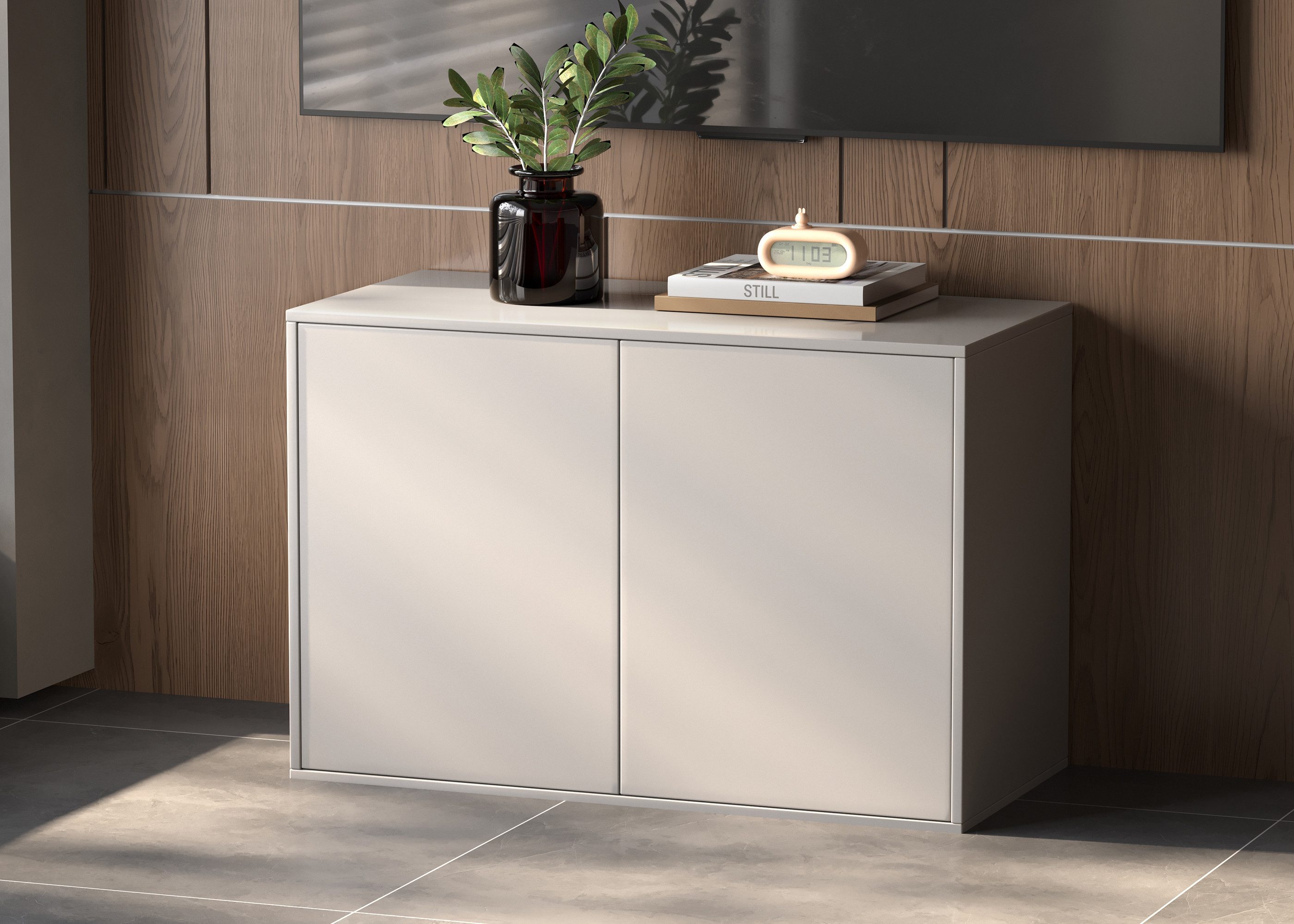 oleyluckidea Tresenkommode Kommode mit Türen, Sideboard & Stauraum 80 cm,kommode weiß, Breite 80 cm