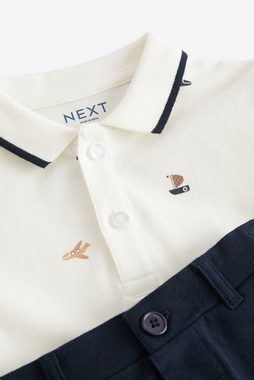 Next Shirt & Shorts Durchgehend bedrucktes Poloshirt und Shorts im Set (2-tlg)