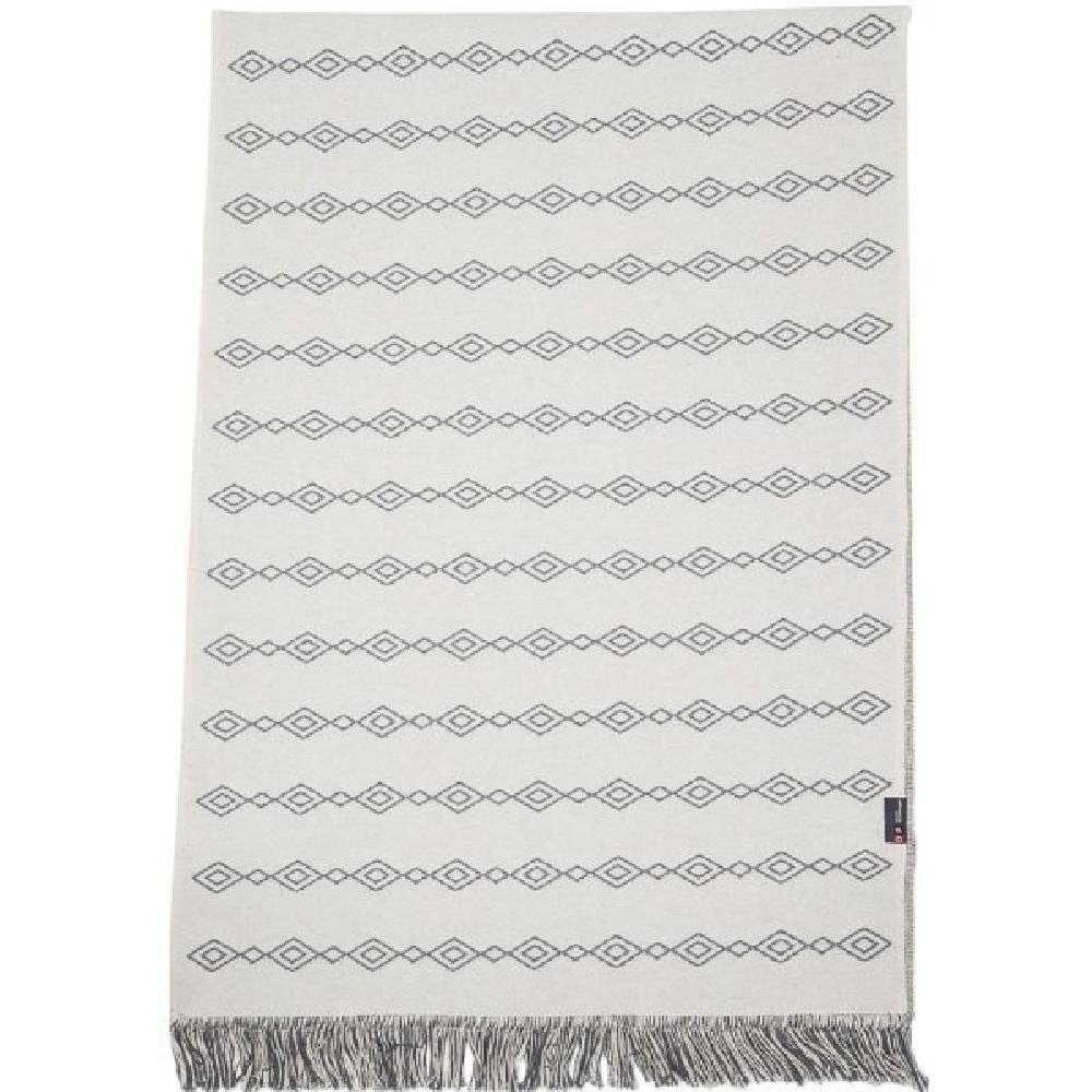 DAVID FUSSENEGGER Teppich Teppichläufer Goliath Rauten mit Fransen Hellgrau