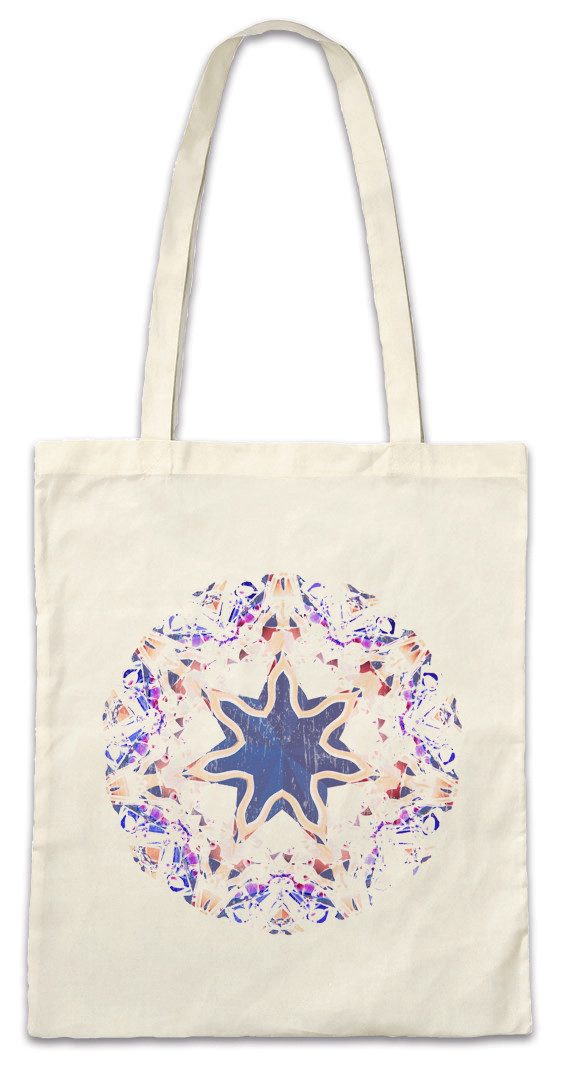 Beuteltasche Kaleidoscope III Stofftasche Crystal Kaleidoskop Psychedelic Art Kunst