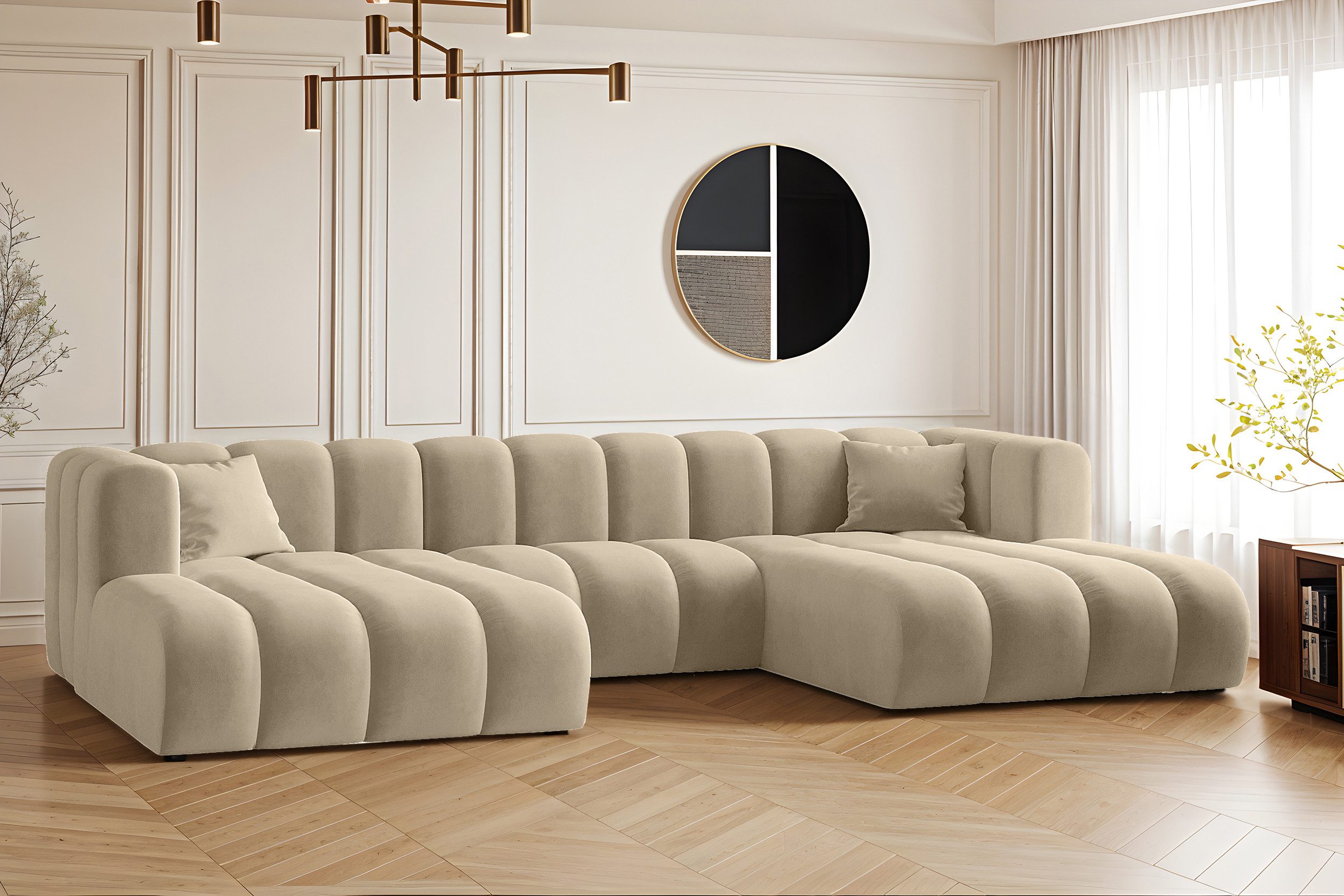 Kaiser Möbel Ecksofa U-from, Sofa Grand modular stoff Salvador und Haga, Zw günstig online kaufen