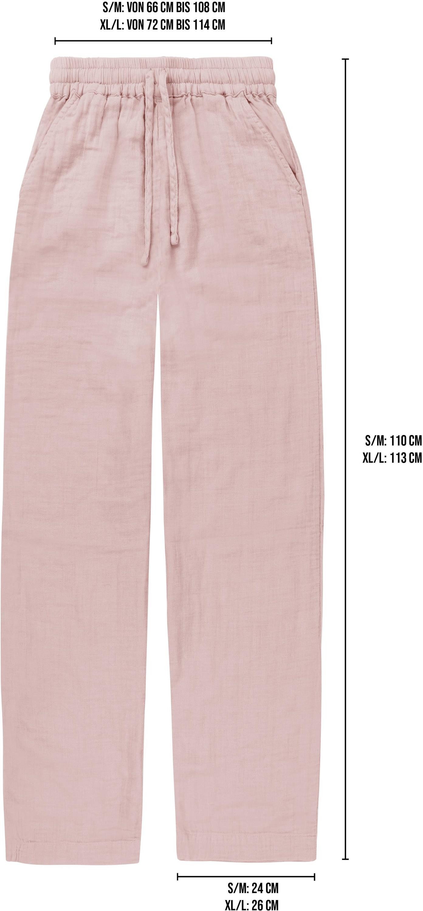 Janice Stoffhose Musselin Hose extra lang Chania Lockere Sommer Stoffhose für Frauen