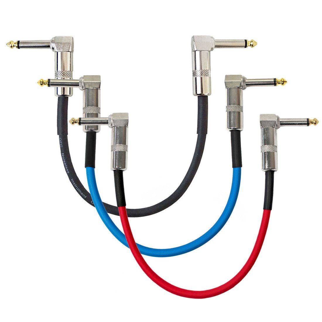 keepdrum keepdrum GC028 Patchkabel Klinke 30cm 3 Farben 3 Stück Audio-Kabel, (30 cm), Patchkabel 3 Farben 30 cm