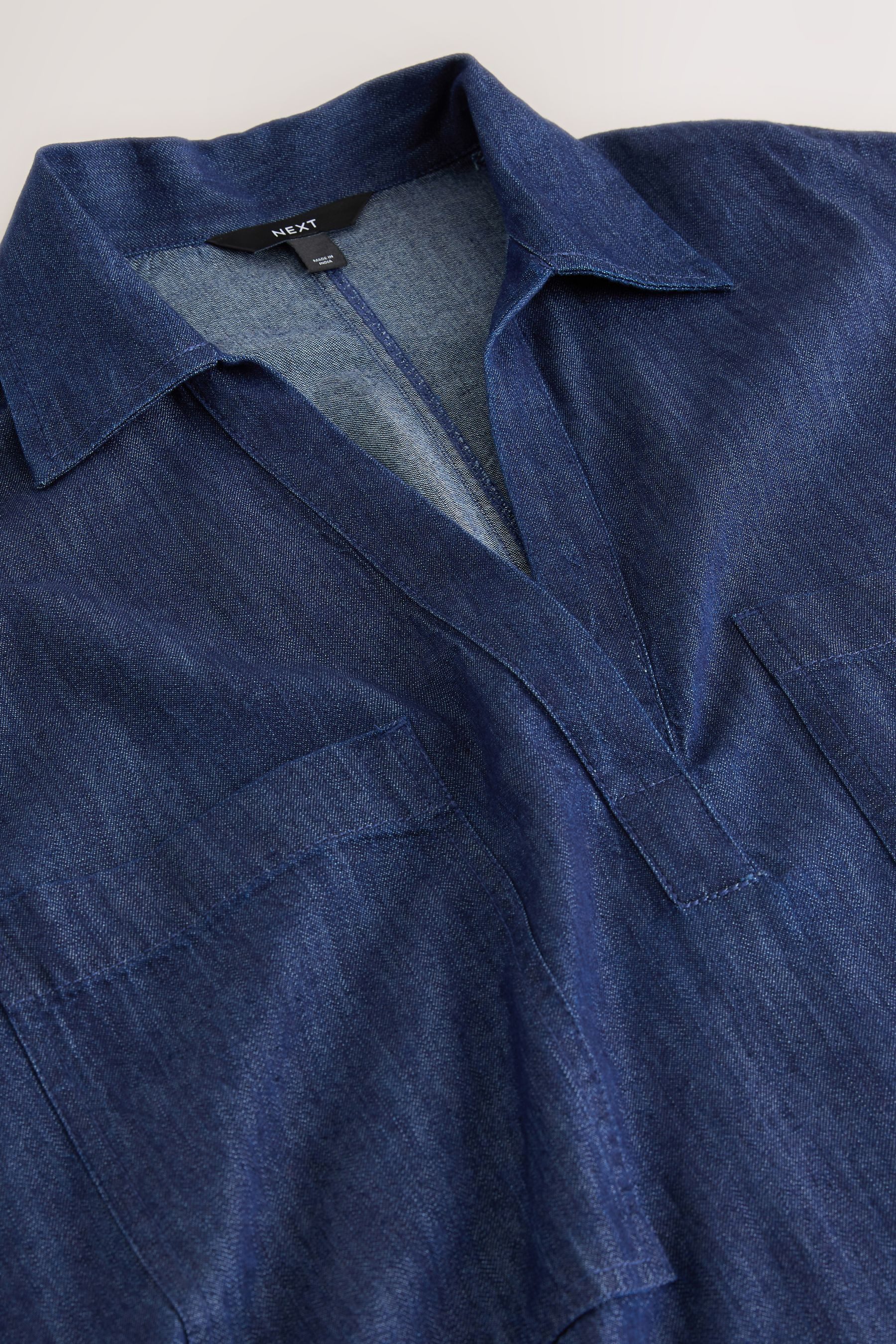 Next Midikleid Kaftan-Midikleid aus Denim (1-tlg) – Bild 3 von 3