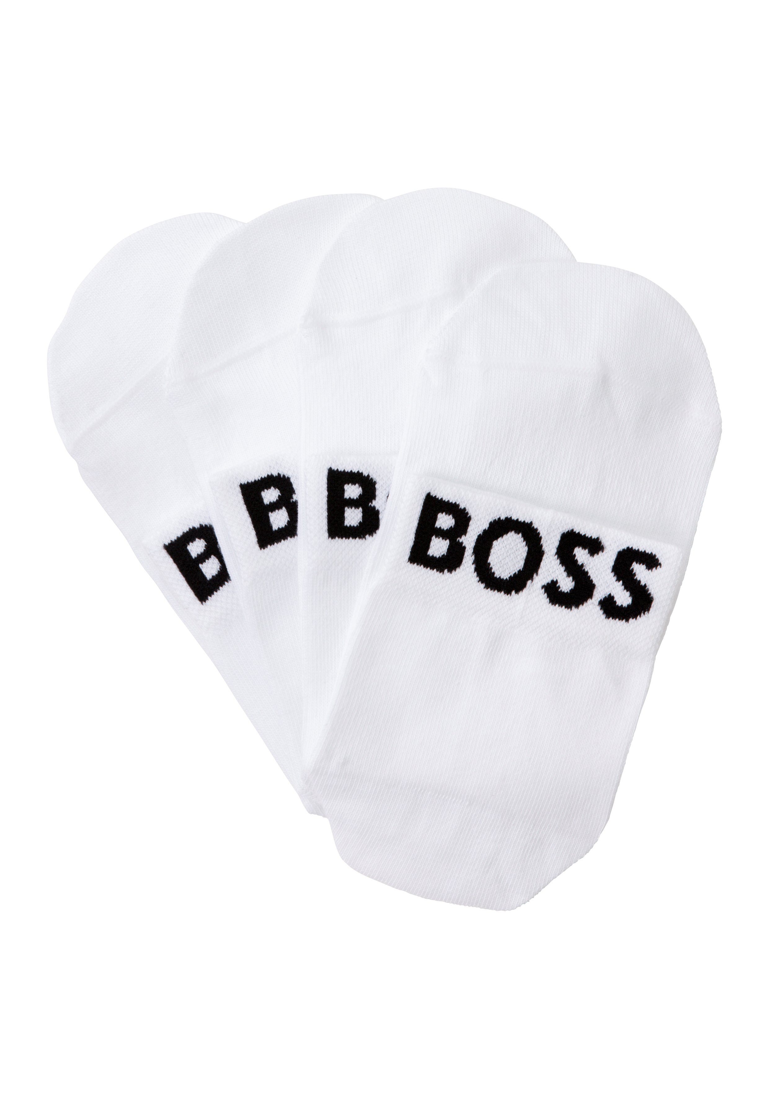BOSS Freizeitsocken 2P SH Logo CC W (Packung, 2-Paar, 2er) mit eingestricktem BOSS Logoschriftzug