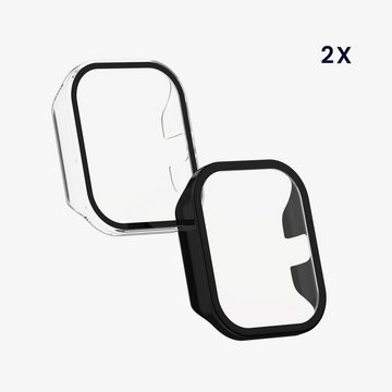 kwmobile Smartwatch-Hülle 2x Hülle für Haylou GST Lite / LS13, Fullbody Fitnesstracker Glas Cover Case Schutzhülle Set