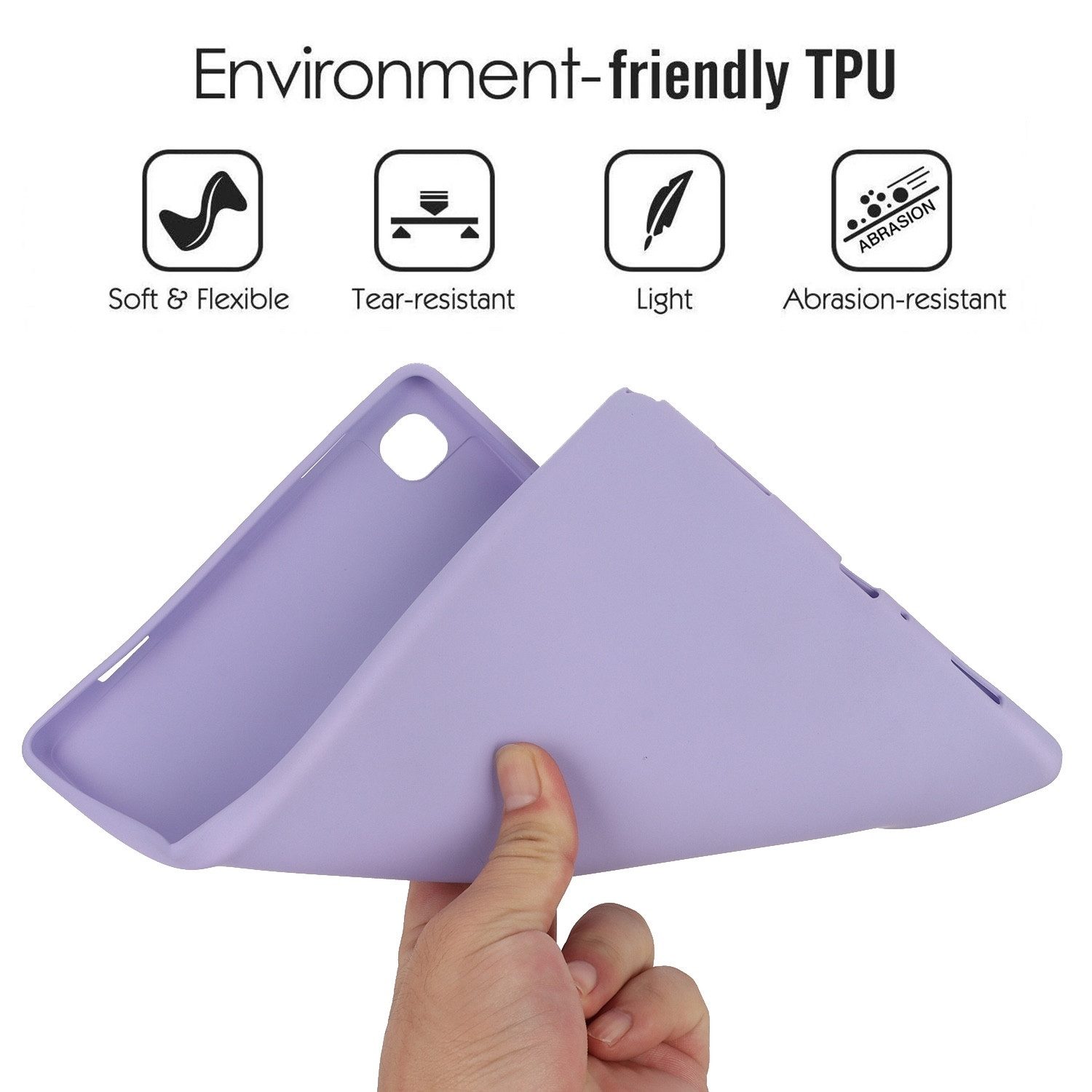Wigento Tablet-Hülle Für Samsung Galaxy Tab A9 TPU Silikon Hülle Ultra dünn Lila