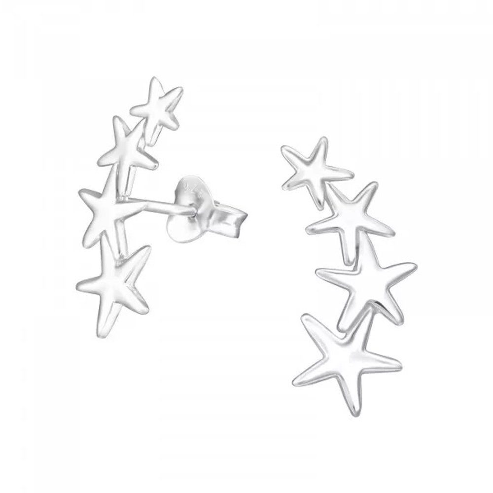 ALEXANDER YORK Paar Ohrstecker STERNREIHE, 2-tlg., 925 Sterling Silber