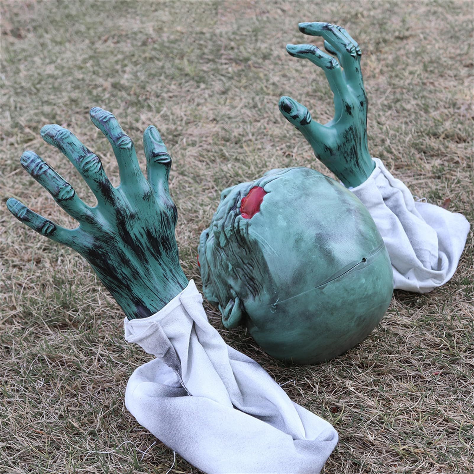 CLTYQ Dekofigur Realistische Zombie-Gartenstecker,Halloween Dekoration,Dekoobjekt Kit, Outdoor, Rasen, Terrasse, Party, Friedhof, Halloween-Dekoration – Bild 4 von 5
