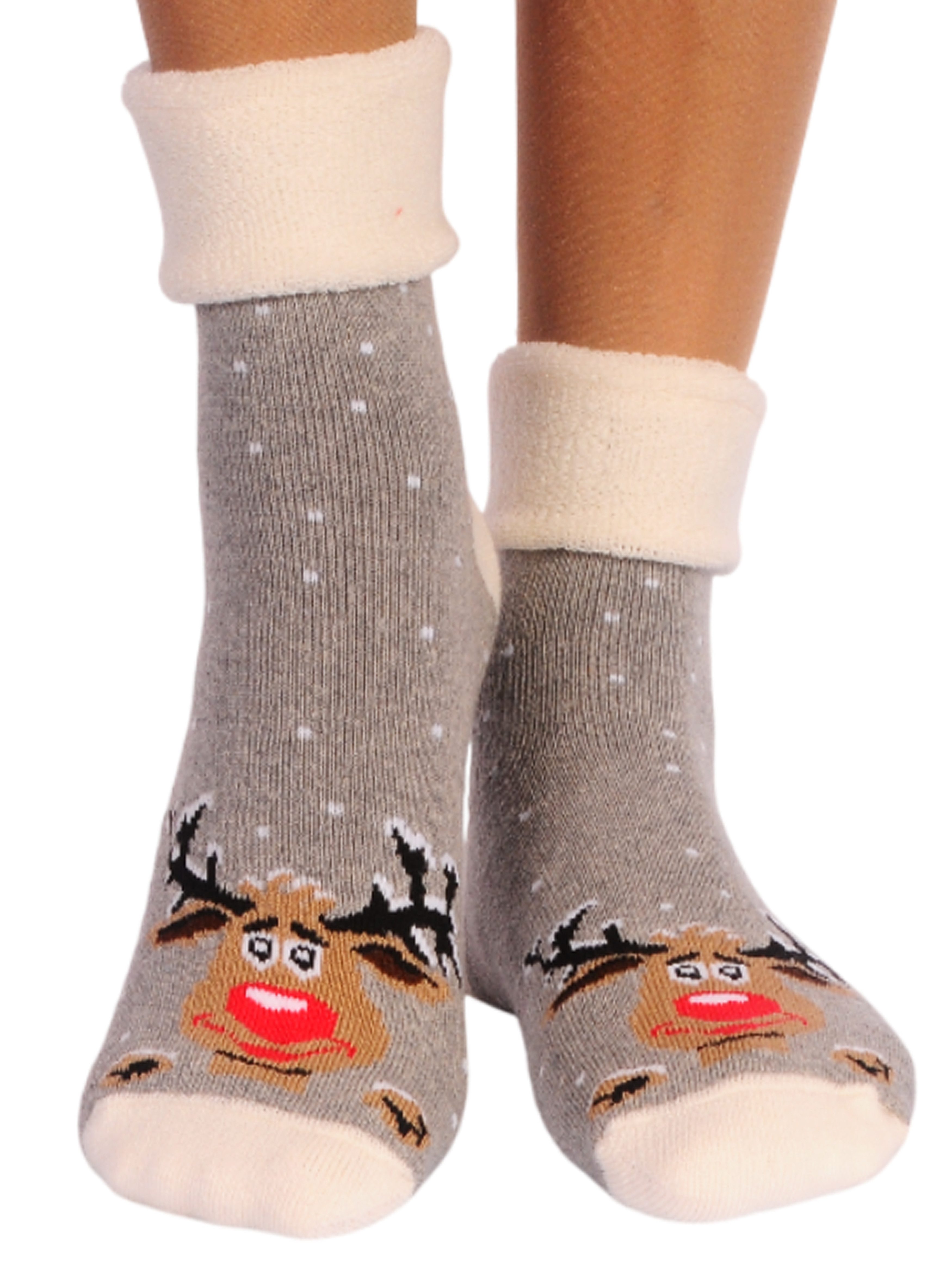 ABS-Socken Weihnachtssocken Haussocken Antirutschsocken socks aus Frottee