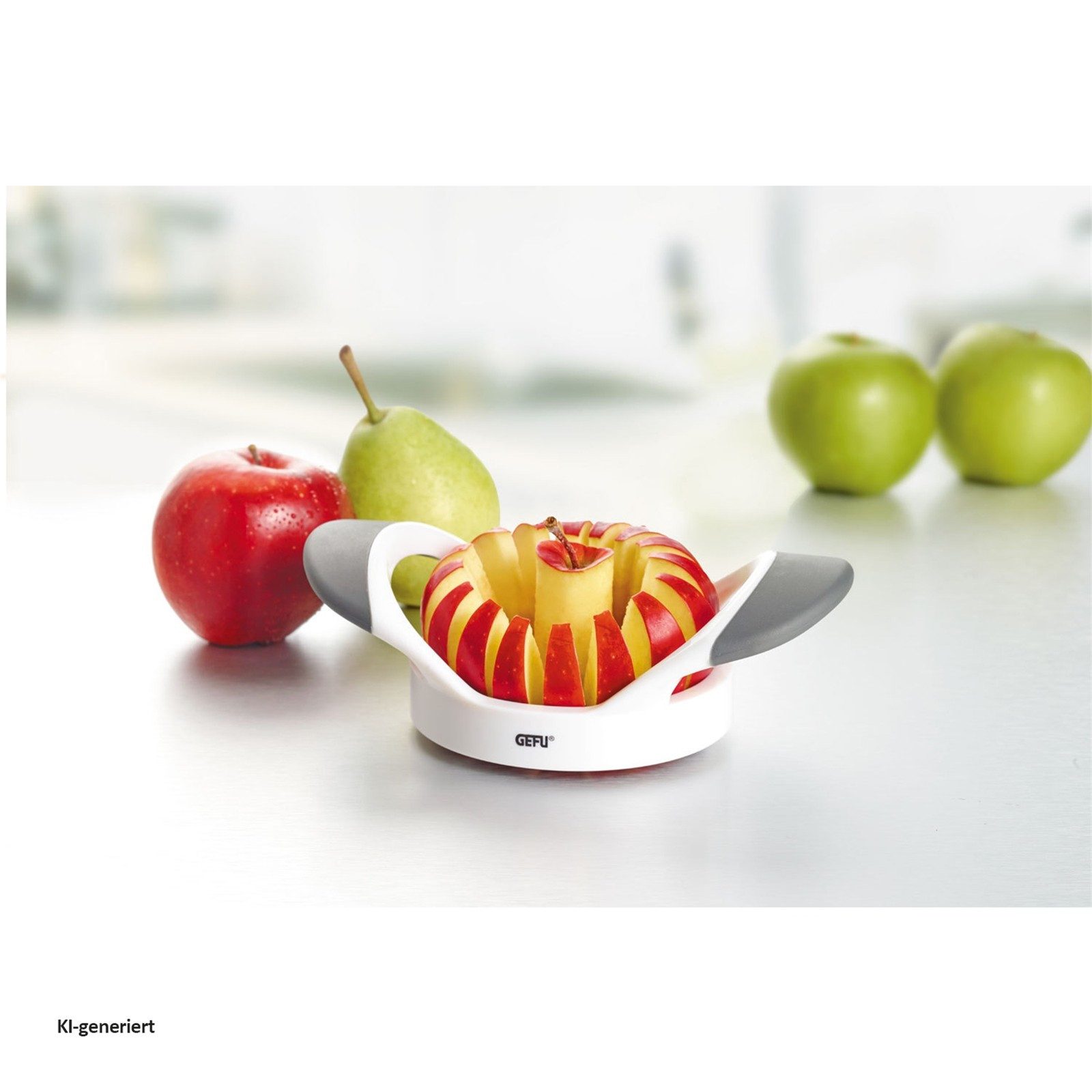 GEFU Obstschneider Apfelteiler Parti, (1-tlg), Obstteiler Apfelschneider Birnenschneider