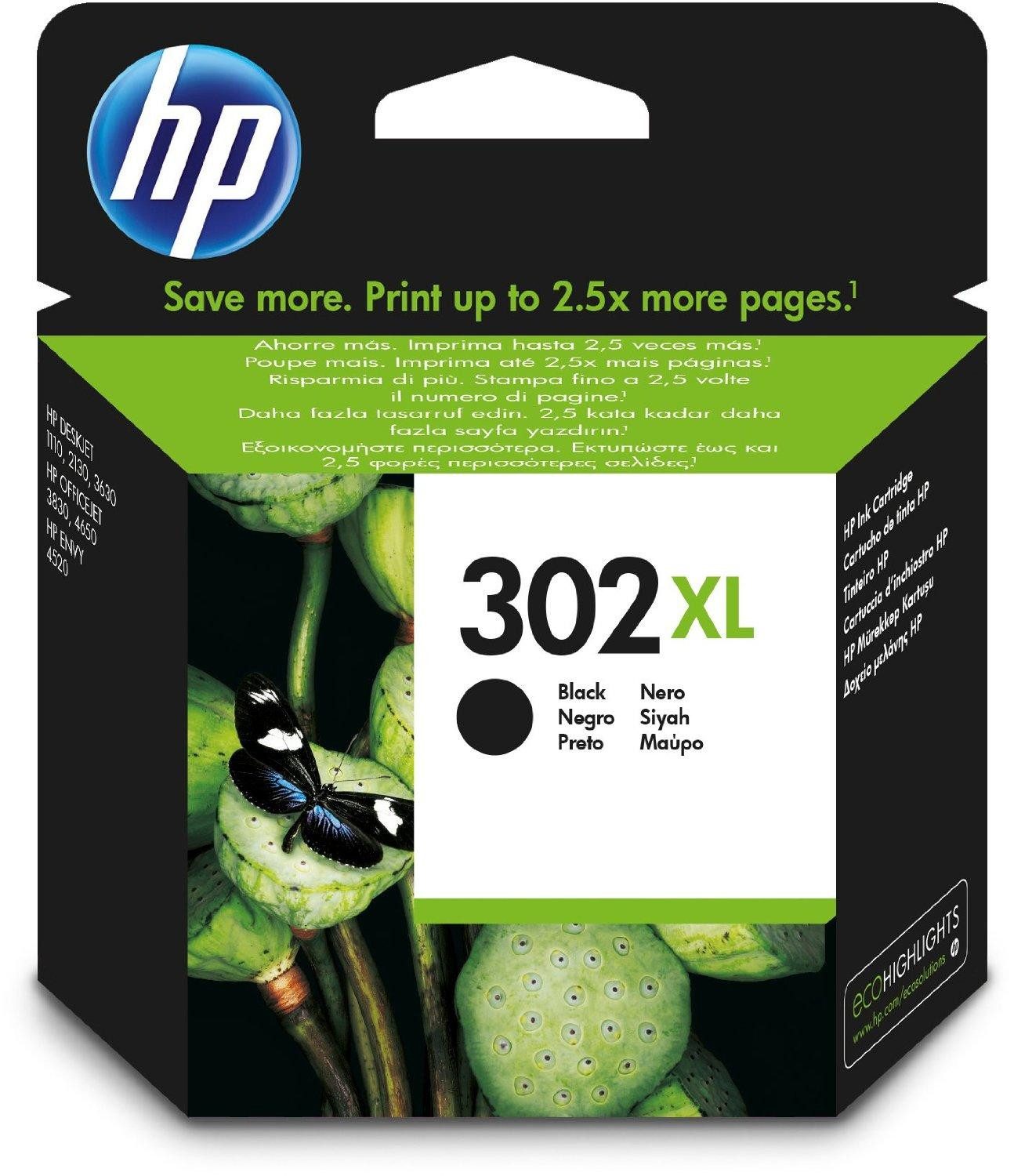 HP Druckerpatrone Original HP 302XL (F6U68AE) Black Tintenpatrone