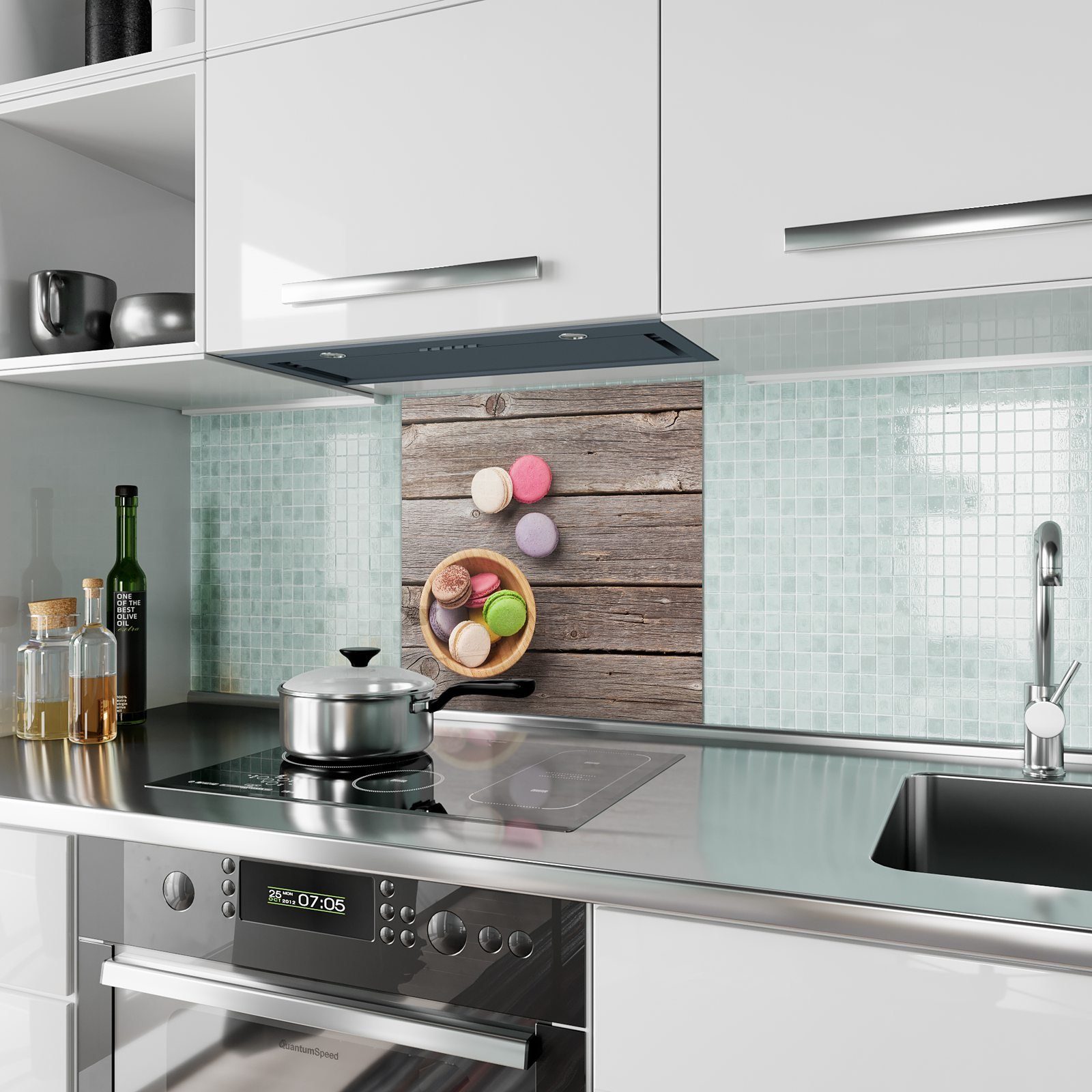 Küchenrückwand in mit Plätzchen Küchenrückwand Motiv Primedeco Glas Schale Spritzschutz
