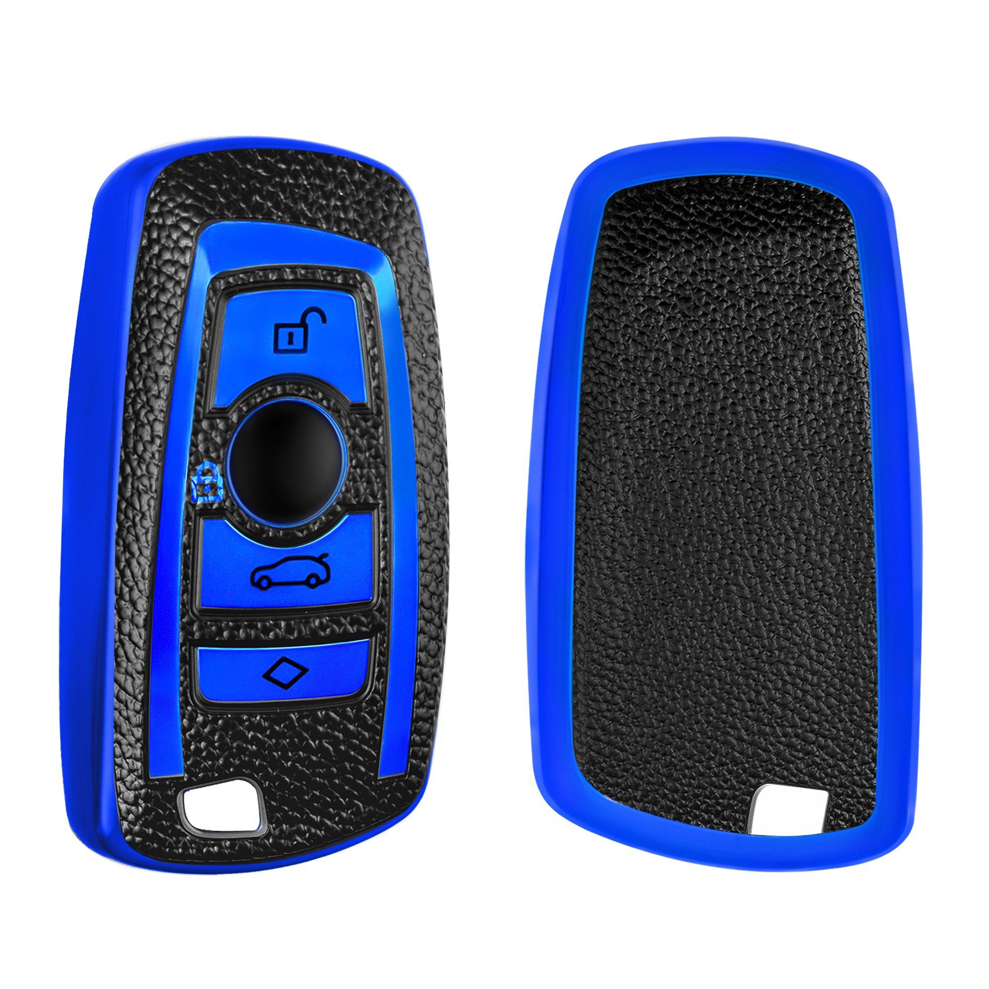 kwmobile Schlüsseltasche Autoschlüssel für Blau BMW für TPU Cover Schlüsselhülle Hülle BMW, Schutzhülle